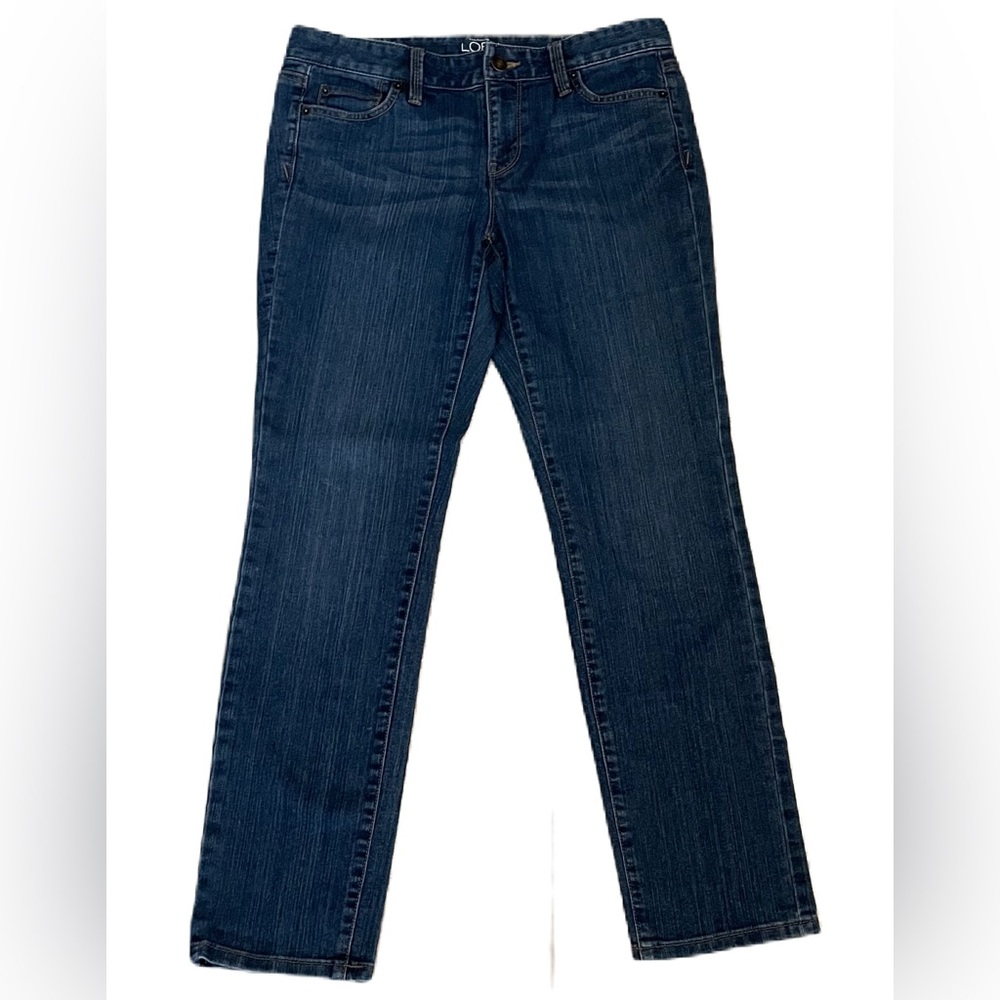 Ann Taylor Loft Modern Straight Leg Ladies Denim Jeans - Size 4P - Picture 6 of 12